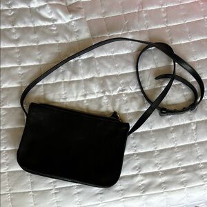 Madewell Leather Black Crossbody Bag